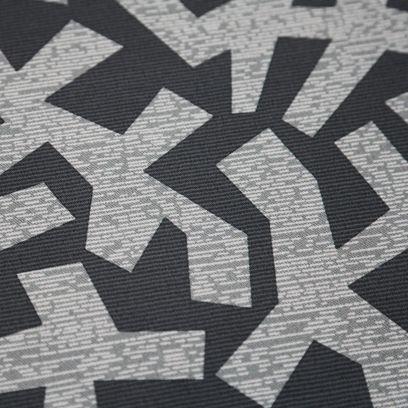 Dark Grey Geometric Printed Tablecloth