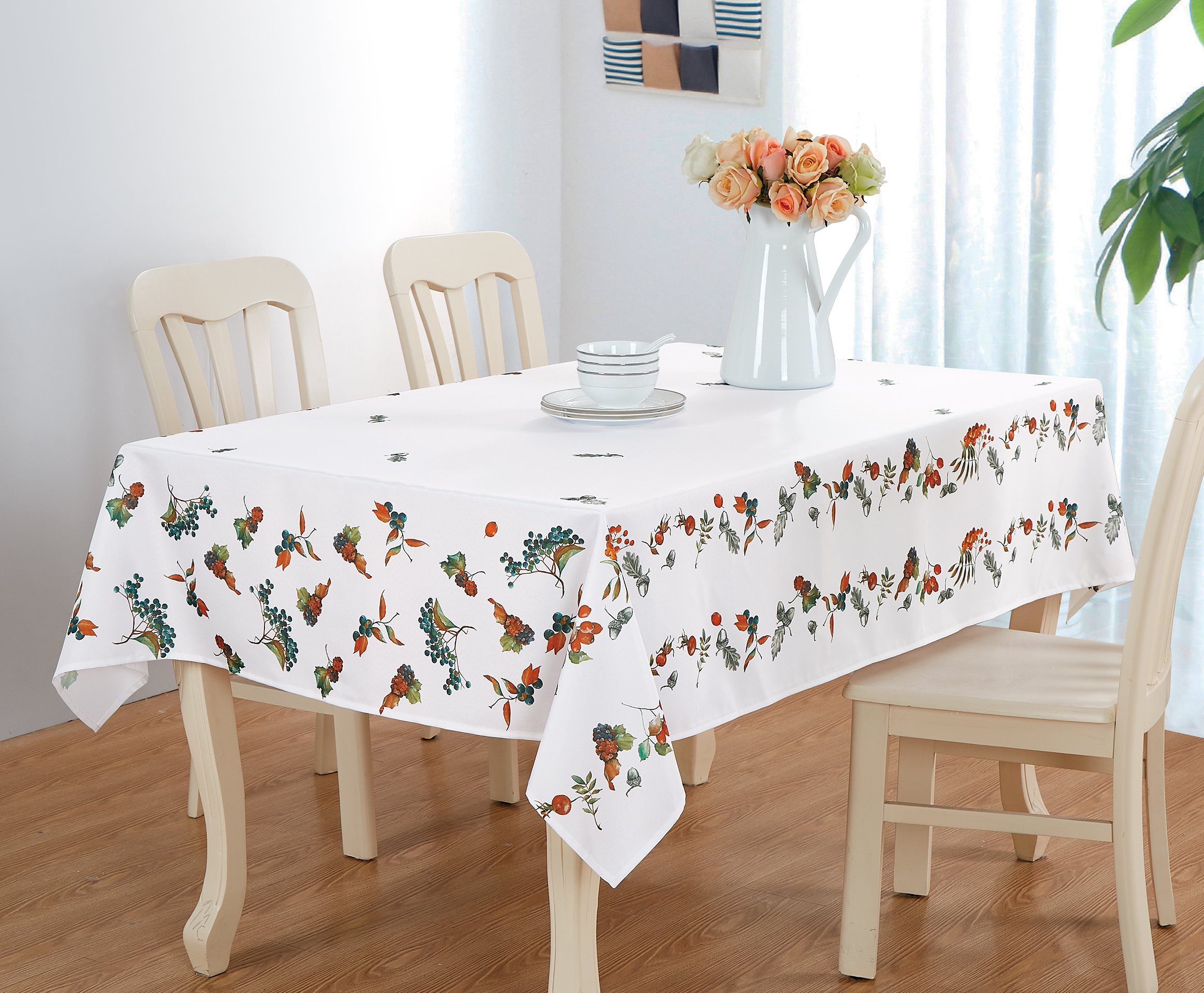 Autumn fruit printed tablecloth