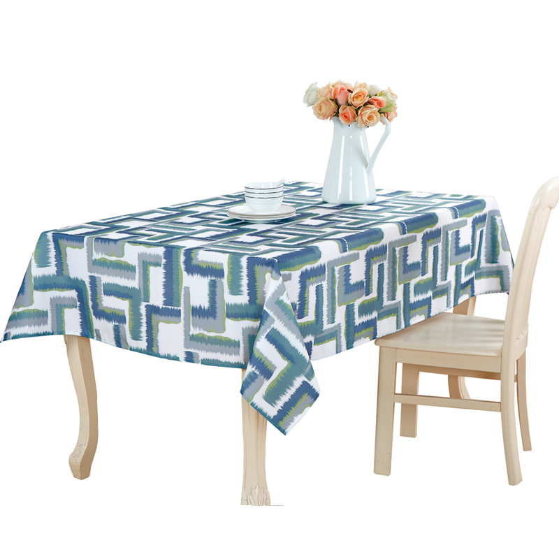 Three Colors Geometric Printed Tablecloth