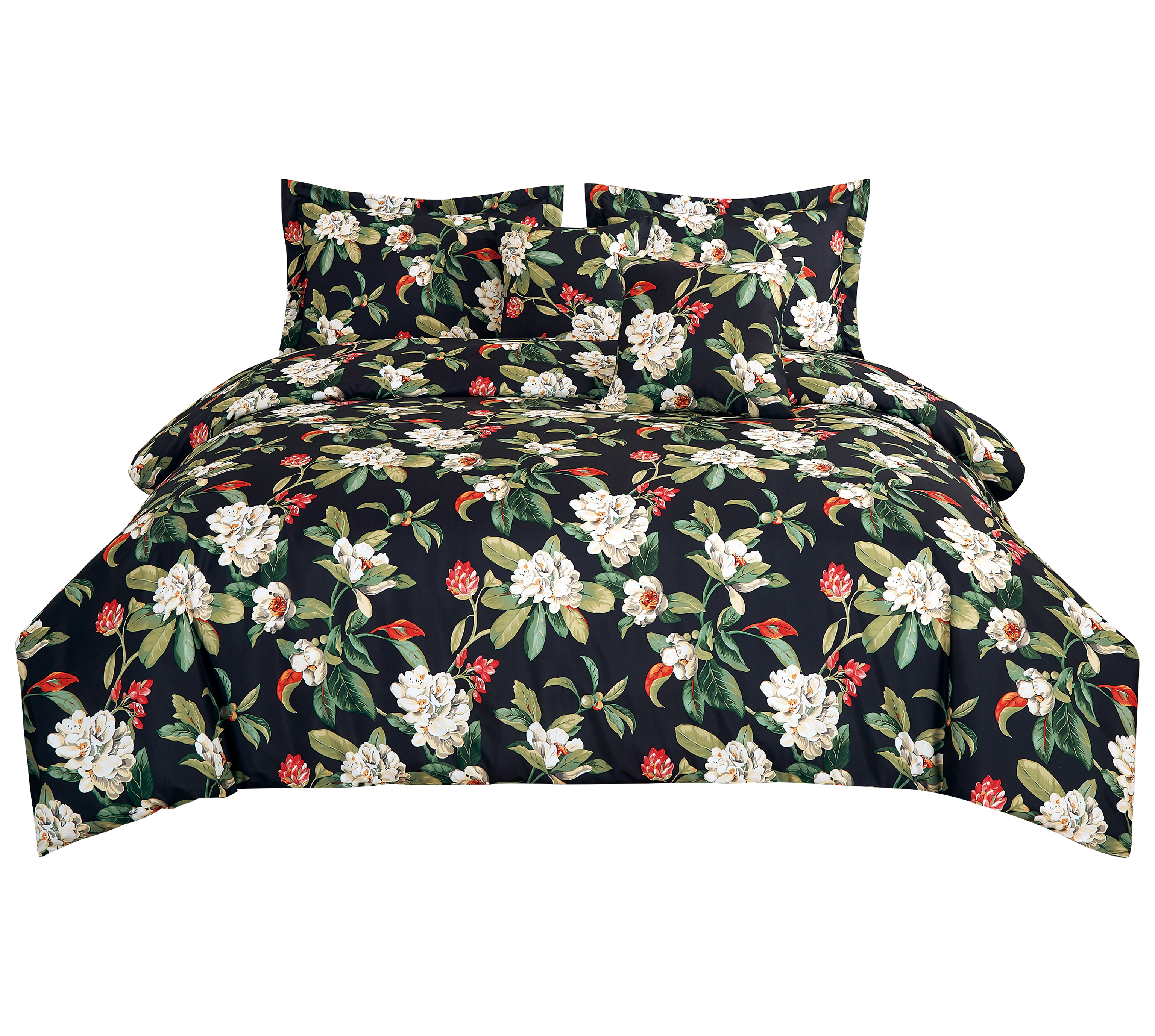 Black Peony Printed Bed Kit