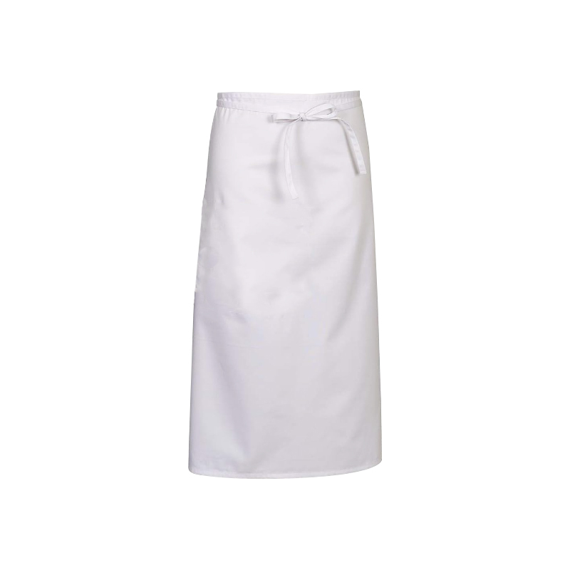 White Long Four Way Apron with No Pockets