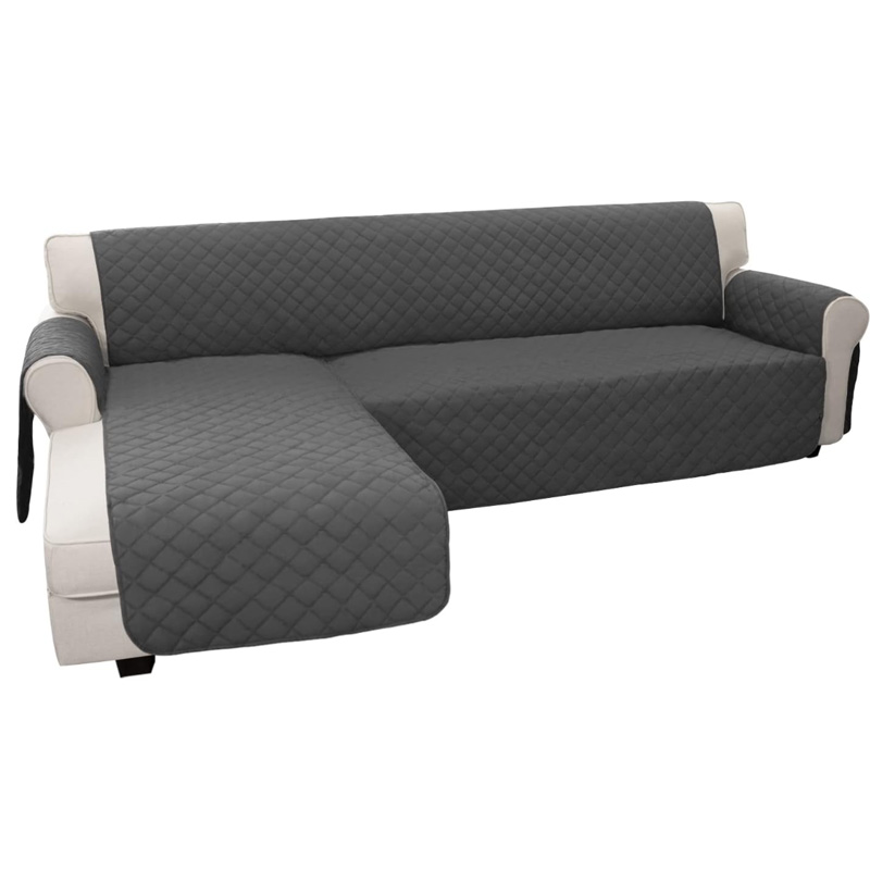 L-Shaped Quilted Non-Slip Sofa Cover