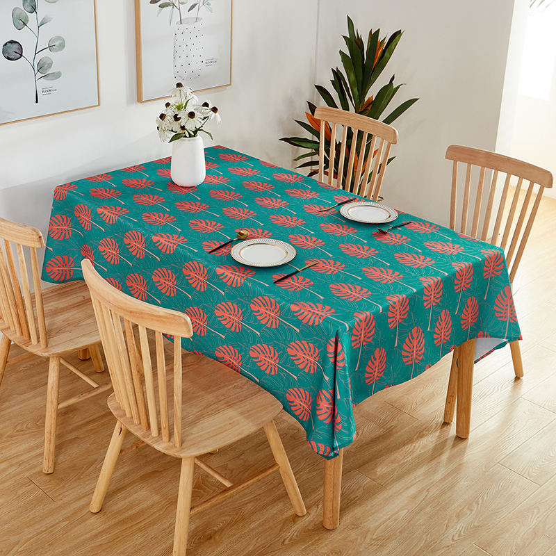 Banana leaf printed tablecloth