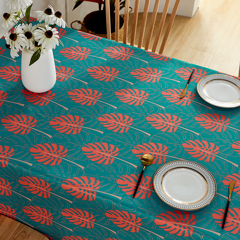 Banana leaf printed tablecloth