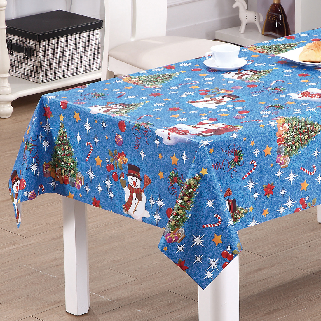 Lovely Santa PVC Tablecloth for Christmas