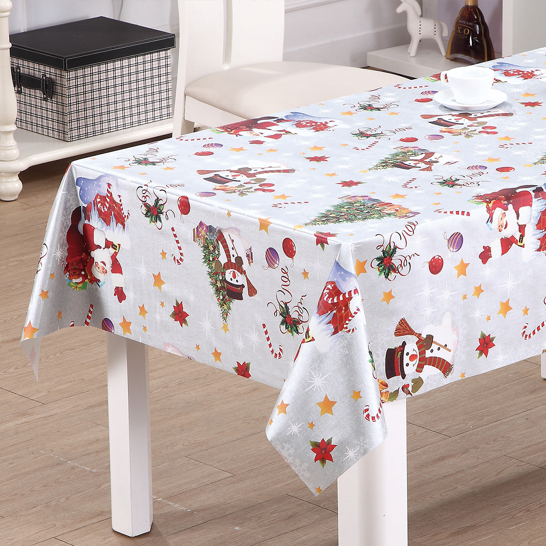 Lovely Santa PVC Tablecloth for Christmas